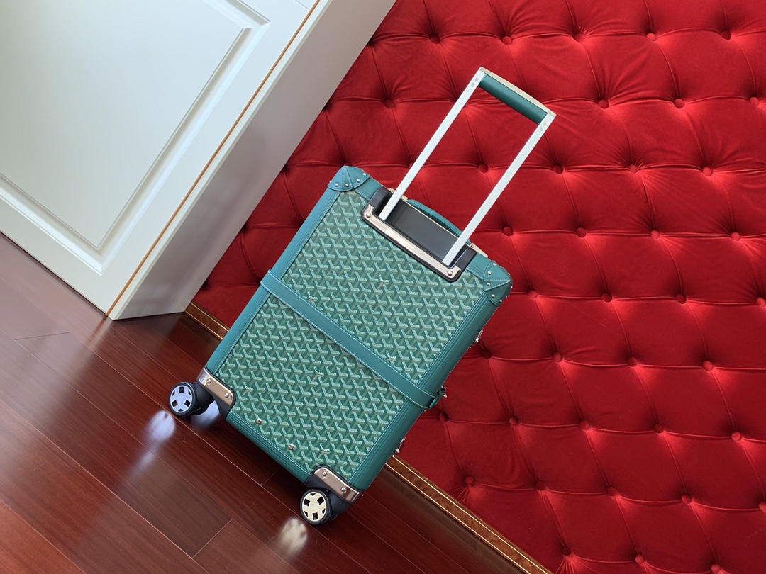 Goyard suitcase Green travel Green Goyardine