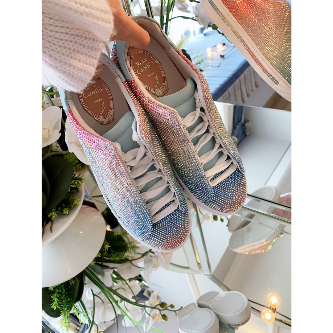 Luxury Rainbow Shoes: Rene Caovilla SS 2020 Collection Features Zirconium Fabric and Craftsmanship - 图片 4