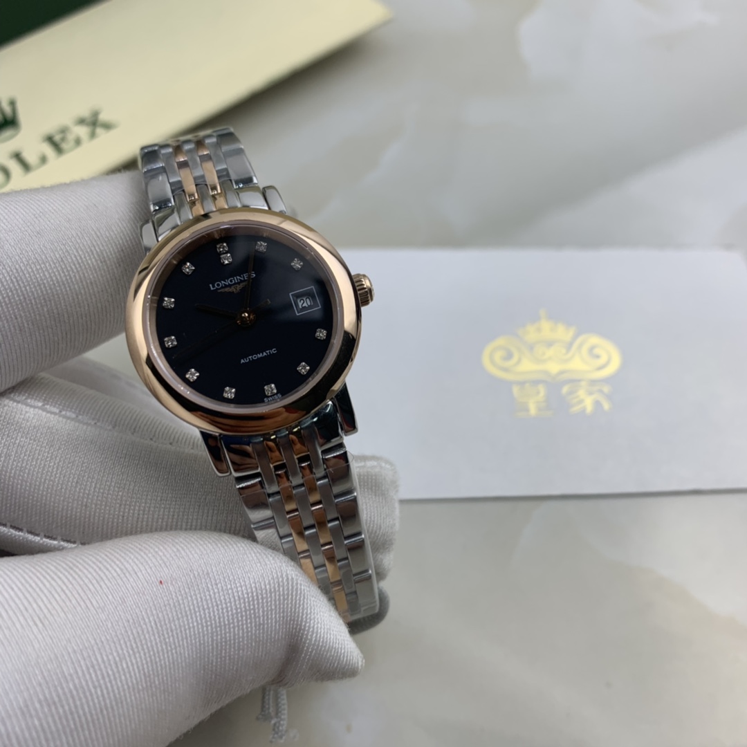 Longines 皇家 浪琴博雅 小巧间玫瑰金女款腕表
