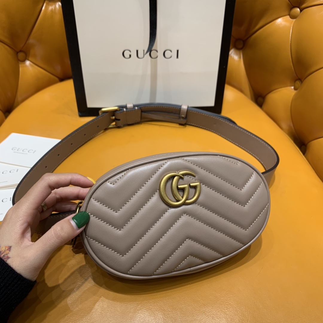 Gucci Marmont поясная сумка кожа стёганая