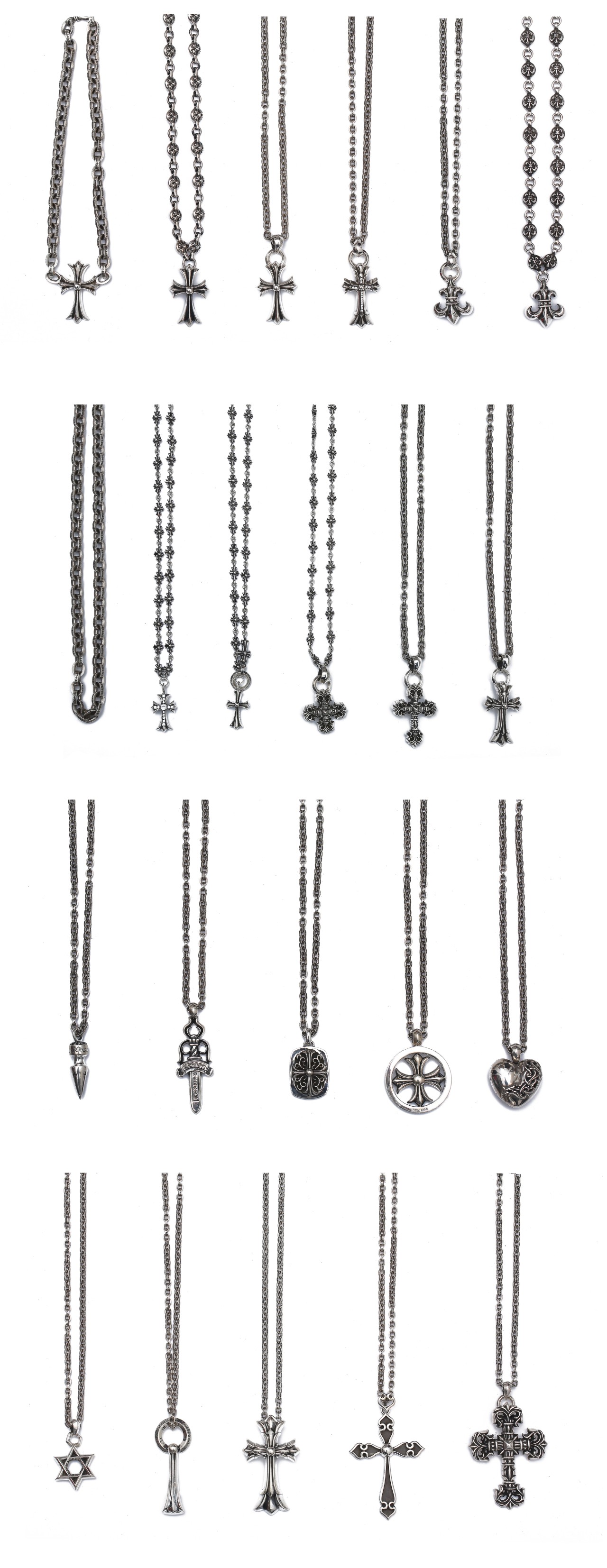 Chrome Hearts 𝐂𝐡𝐫𝐨𝐦𝐞 𝐡𝐞𝐚𝐫𝐭𝐬 克罗心项链