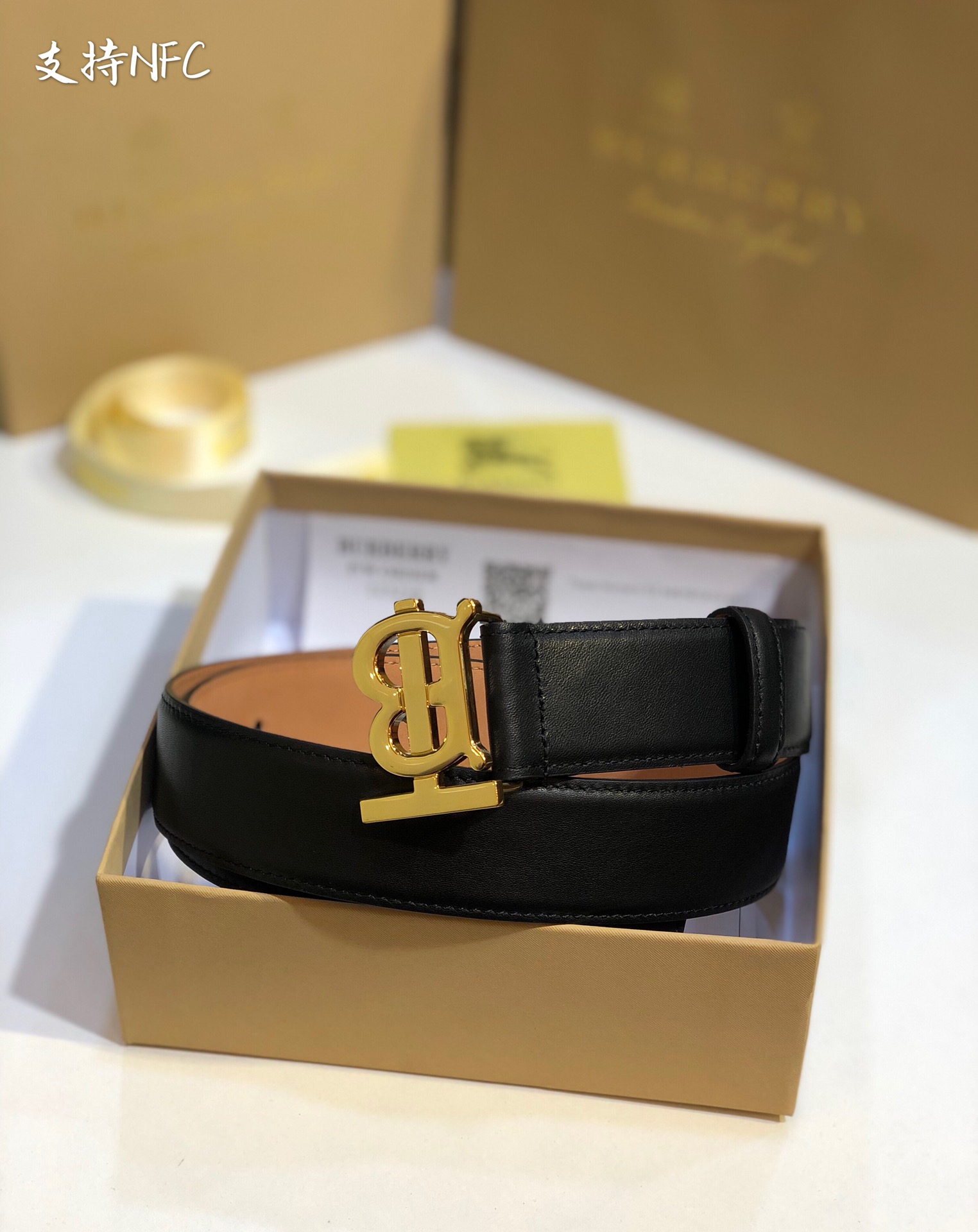 [Burberry Belts]Burberry Couples Burberry TB exclusive logo pattern The waist