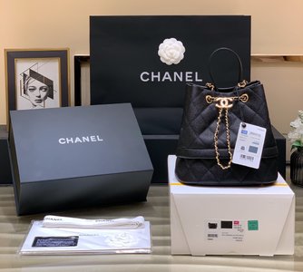 Wholesale Designer Shop Chanel Bucket Bags Fake Cheap best online Black Blue Red All Steel Cowhide