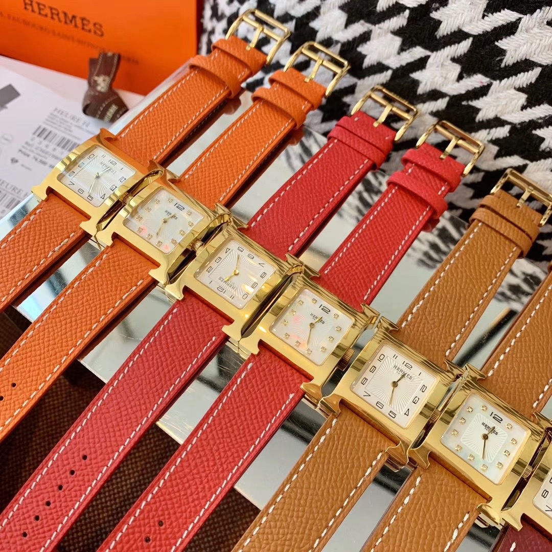 Hermès 爱马仕H形26mm 送礼最佳选择 针打发票hermes女表系列 最 带钻款 百搭王 丰富的颜色选择 H系列是hermes配货商品中的热门啊