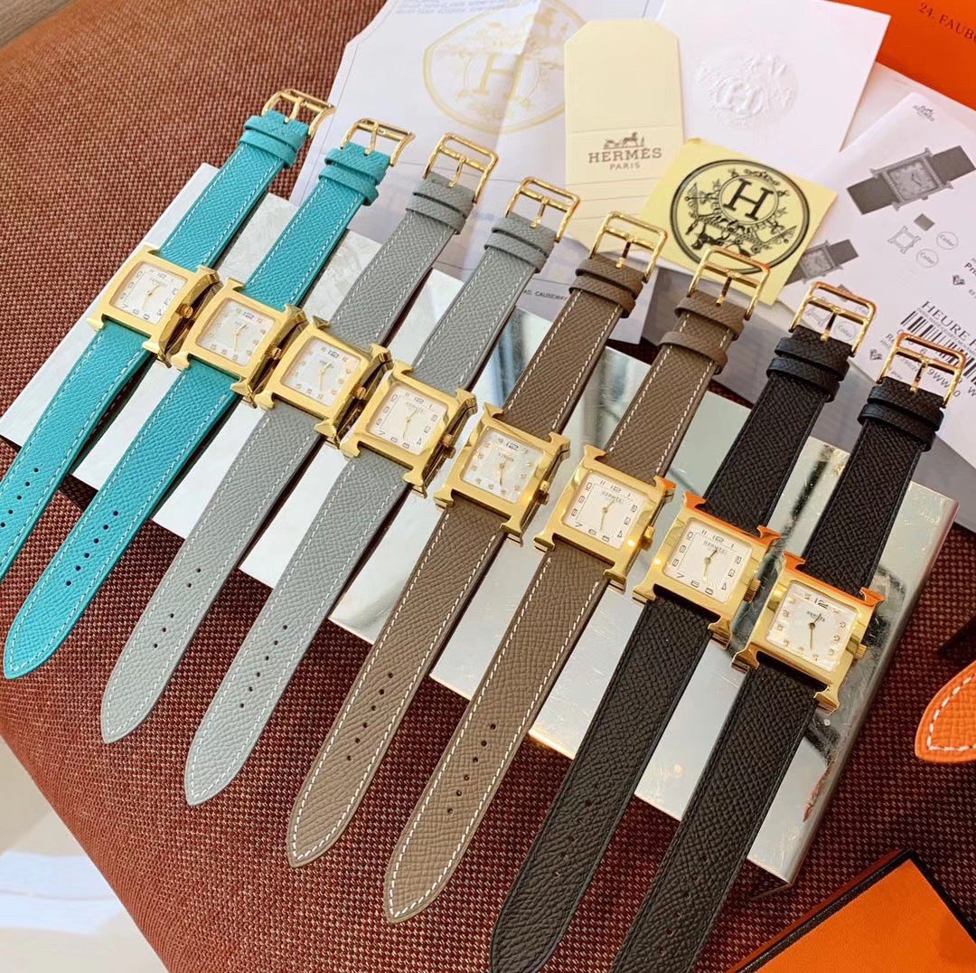 Hermès 爱马仕H形26mm 送礼最佳选择 针打发票hermes女表系列 最 带钻款 百搭王 丰富的颜色选择 H系列是hermes配货商品中的热门啊
