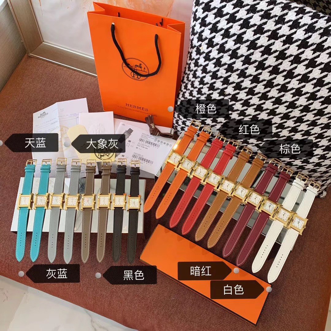 Hermès 爱马仕H形26mm 送礼最佳选择 针打发票hermes女表系列 最 带钻款 百搭王 丰富的颜色选择 H系列是hermes配货商品中的热门啊