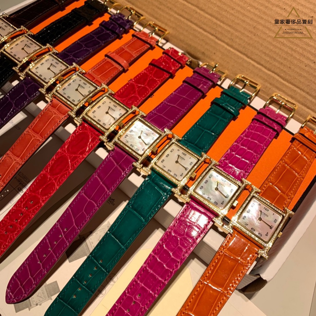 Hermès 爱马仕七彩斑斓的H女腕表，您人生中最喜欢的哪种颜色？它就有哪种颜色