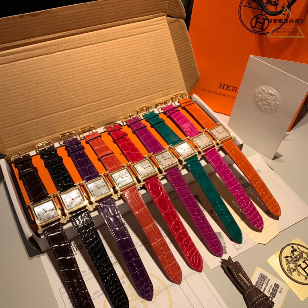 Hermès 爱马仕七彩斑斓的H女腕表，您人生中最喜欢的哪种颜色？它就有哪种颜色