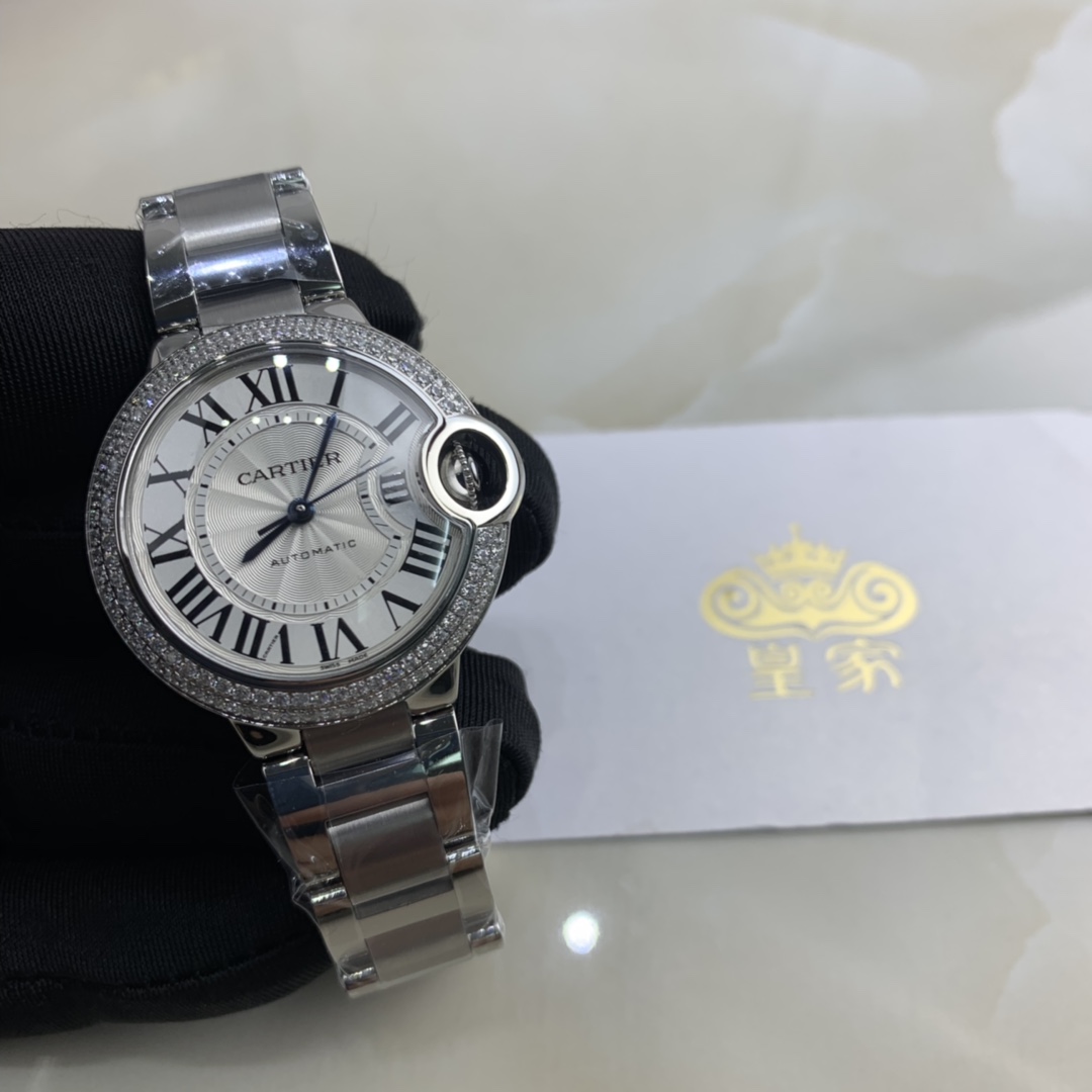 Cartier 皇家 卡地亚蓝气球系列女款33尺寸镶钻腕表