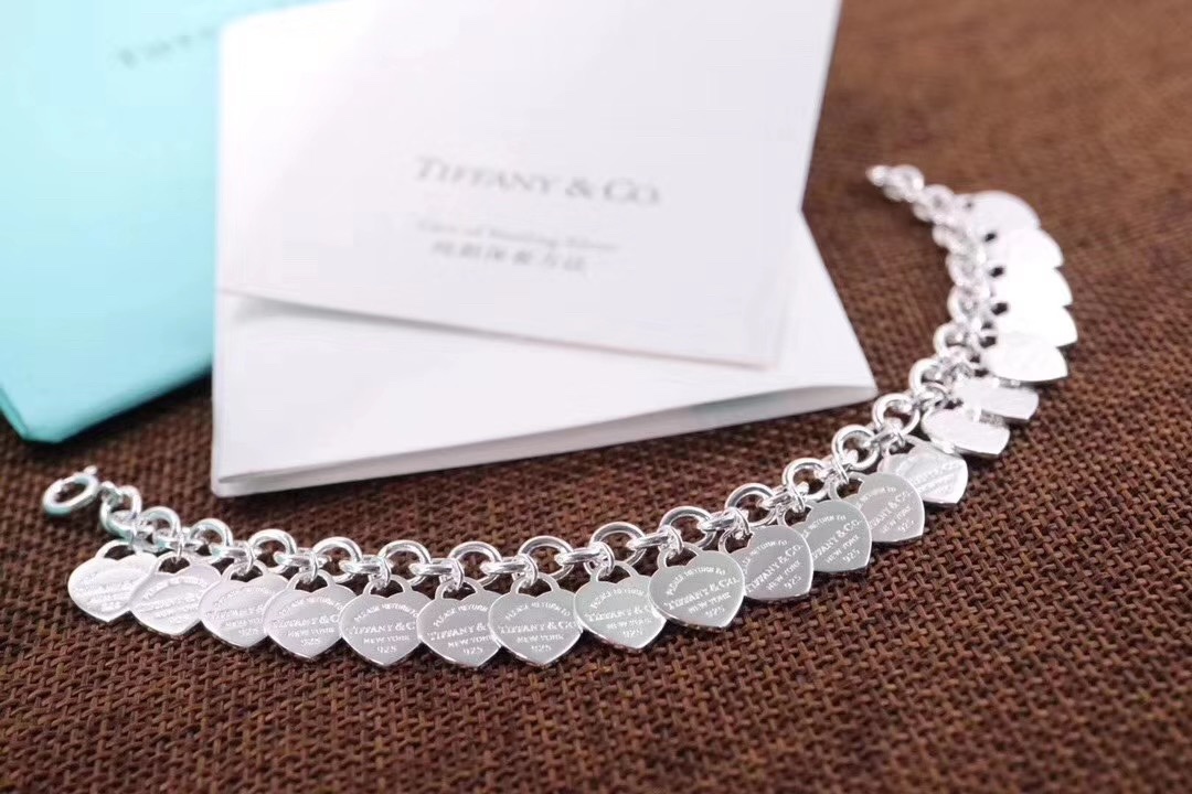 Tiffany & Co. Tiffany&Co.925纯银 本 多心牌手链
