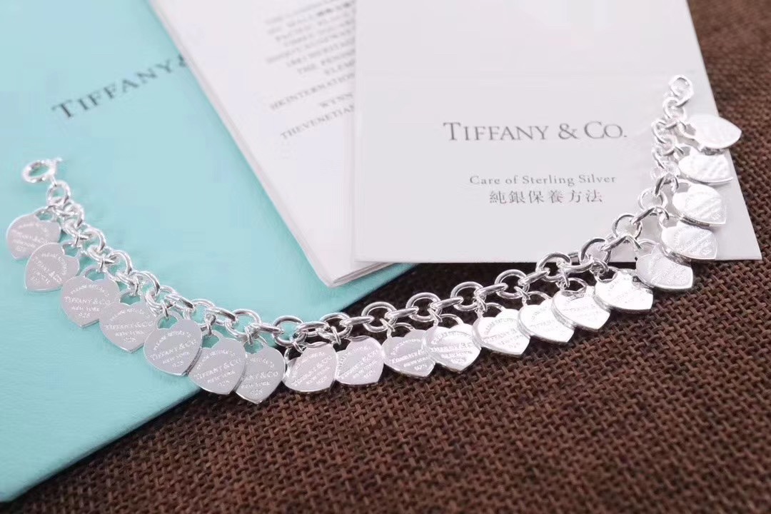 Tiffany & Co. Tiffany&Co.925纯银 本 多心牌手链
