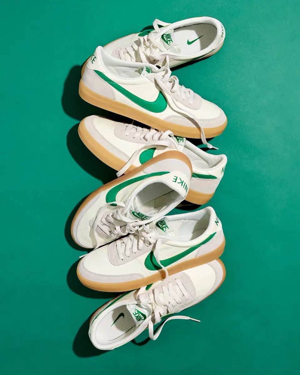 130 J.Crew x Nike 联名 Killshot II Leather  采用米白色皮革制作鞋身 432997-107