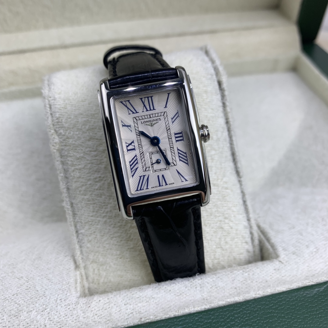 Longines 皇家 浪琴小黑表女款方形腕表