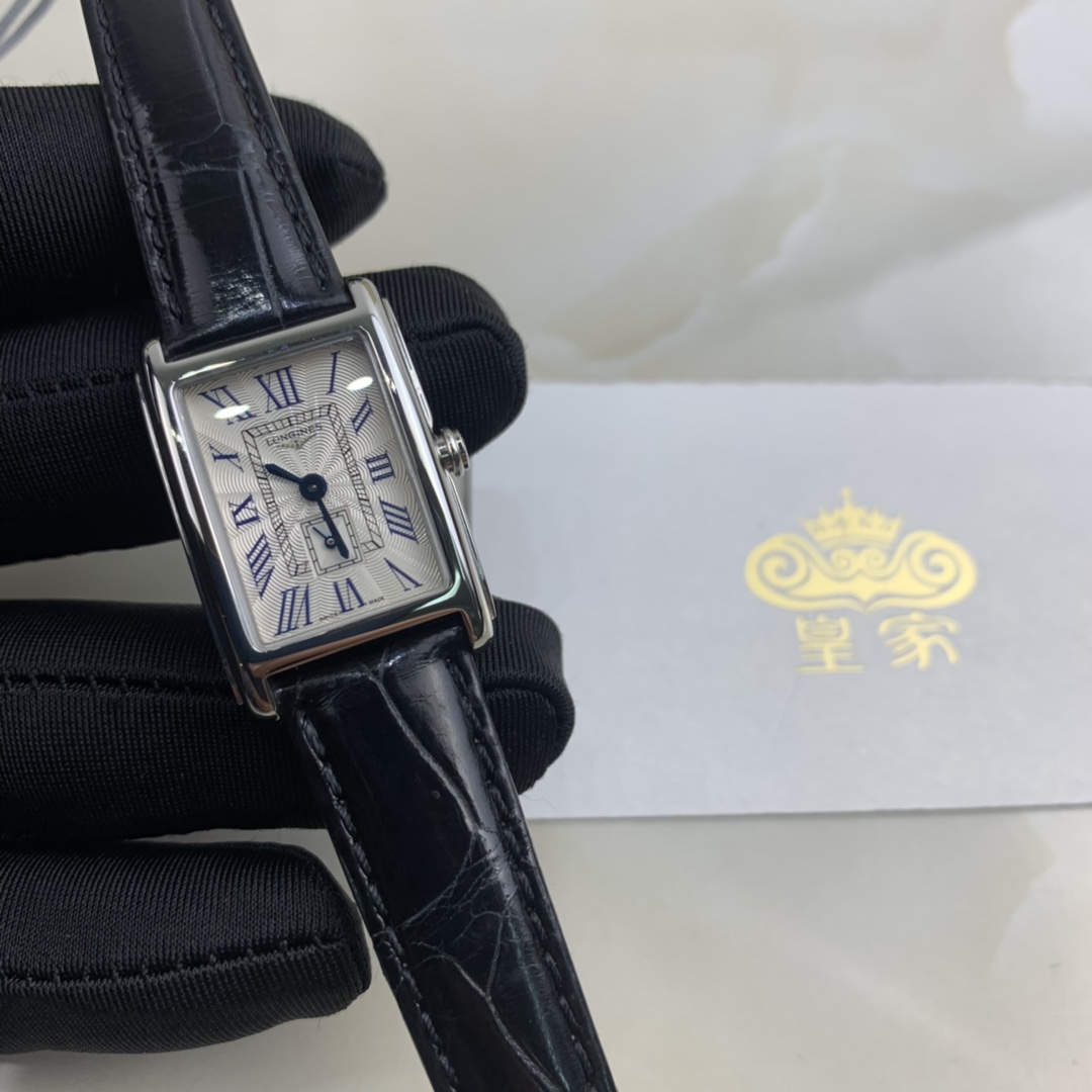 Longines 皇家 浪琴小黑表女款方形腕表