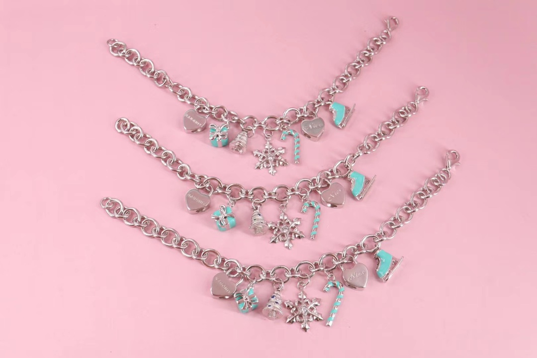 Tiffany & Co. Tiffany&Co.纯银 蓝色珐琅圣诞手链
