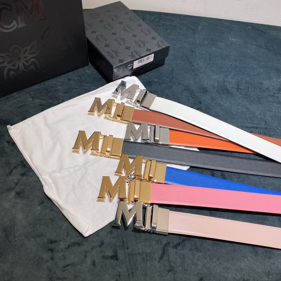 MCM2020款女士经典白色金色双面