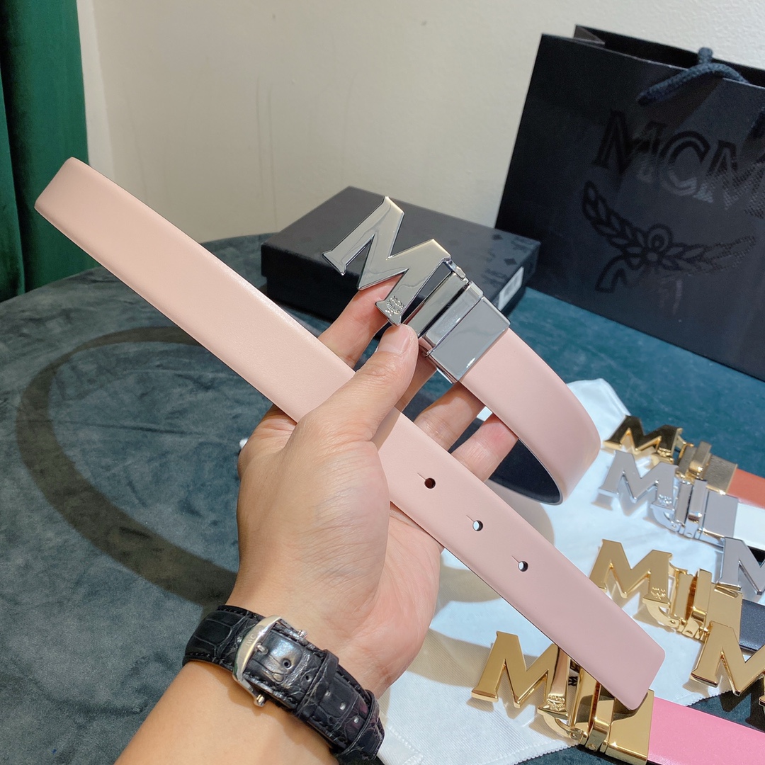 MCM2020款女士经典白色金色双面