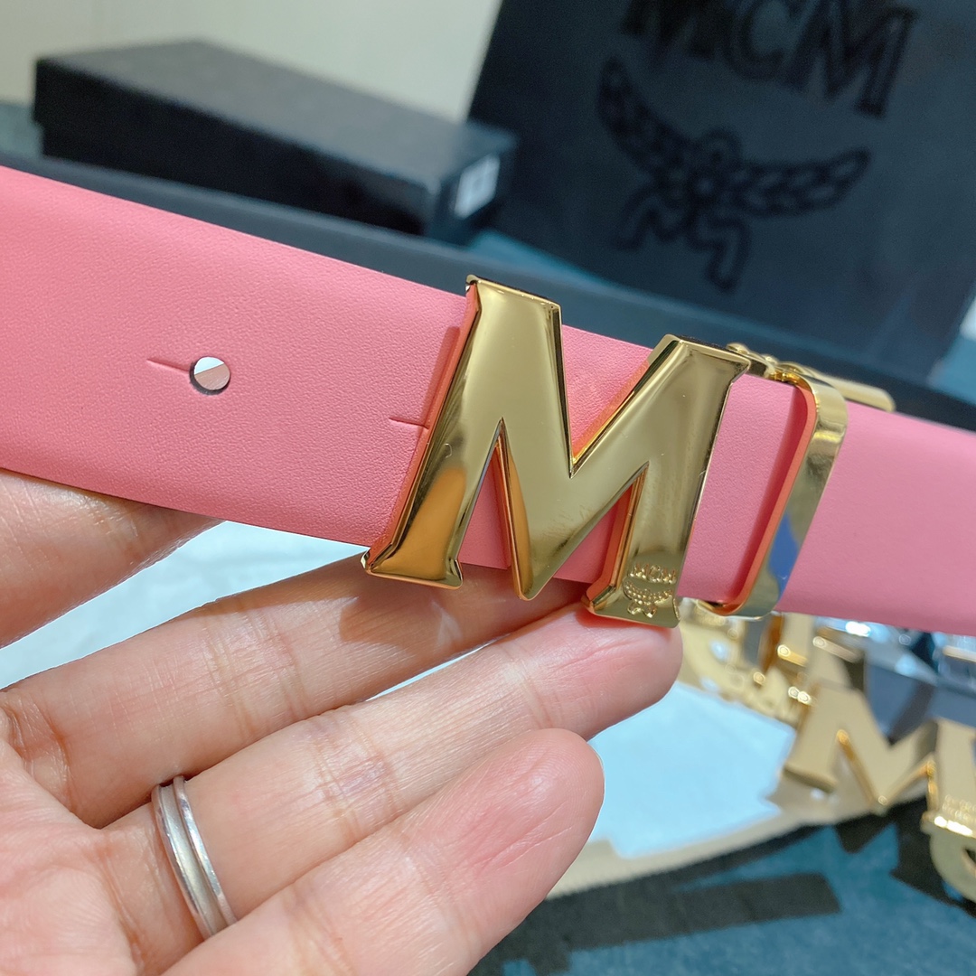MCM2020款女士经典白色金色双面