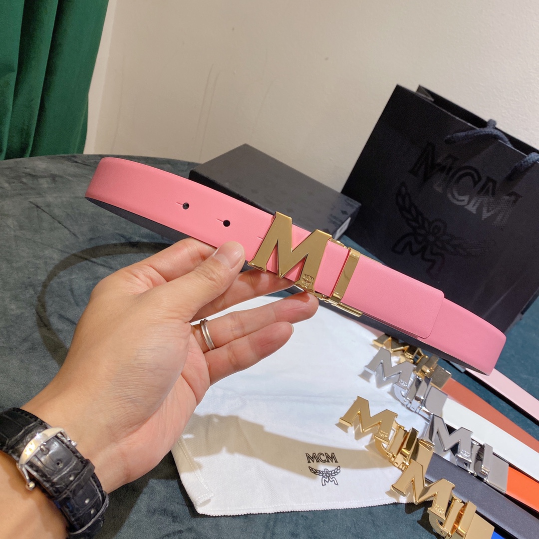 MCM2020款女士经典白色金色双面