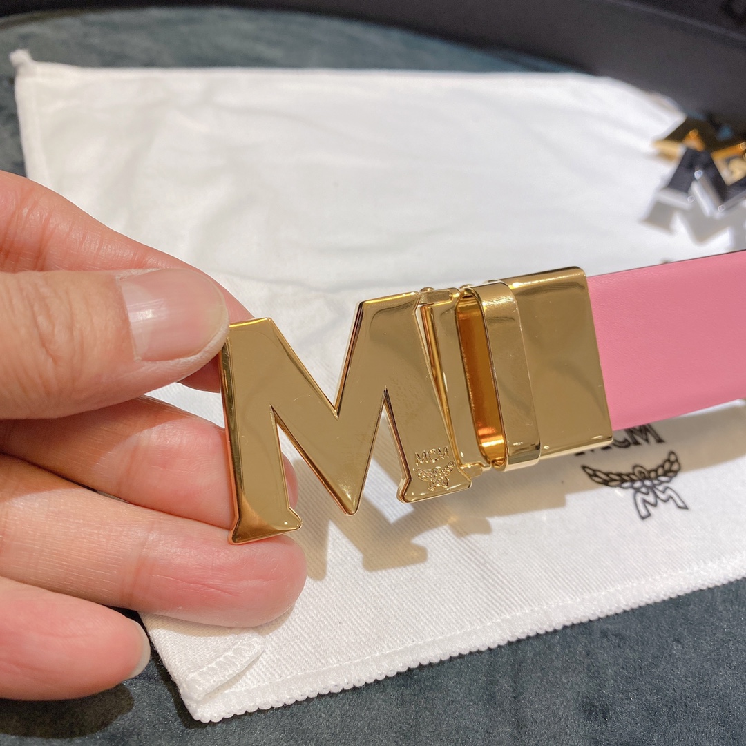 MCM2020款女士经典白色金色双面
