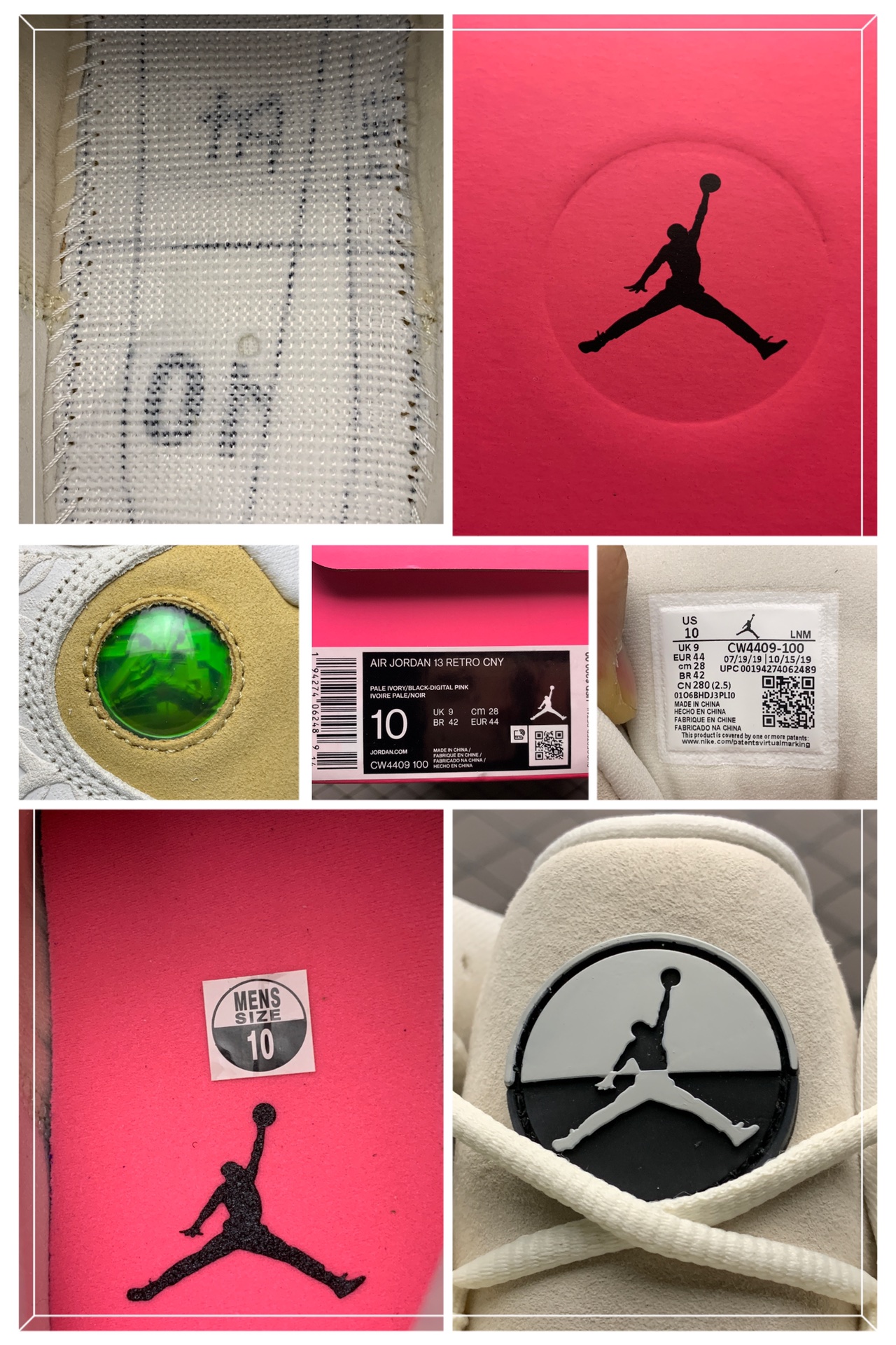 290   纯原版本Air Jordan 13 Retro CNY AJ13乔13 中国年 铜钱 CW4409-100 高帮文化篮球鞋 目前市面最高品质 市面唯一正确版本 淡季回馈 品质毋庸置疑 实拍细节如图所示 喜欢的老铁不要克制  上车就完事 毕竟此类白菜价纯原级别的品质不是时时有 手慢拍大腿 尺码：36.5 38 38.5 39 40 40.5 41 42 42.5 43 44 44.5 45 46 47.5
