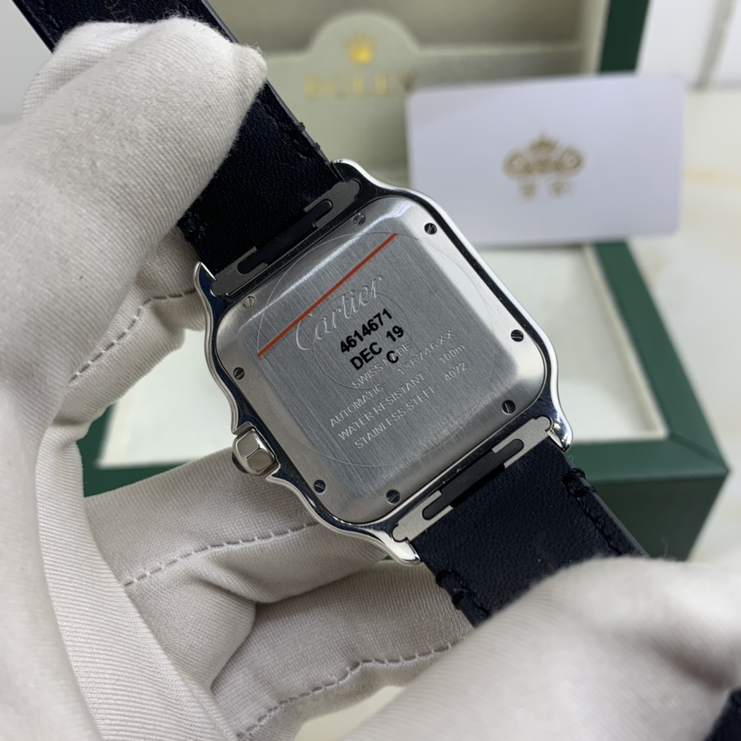 Cartier 皇家 卡地亚间玫瑰金山度士男款腕表