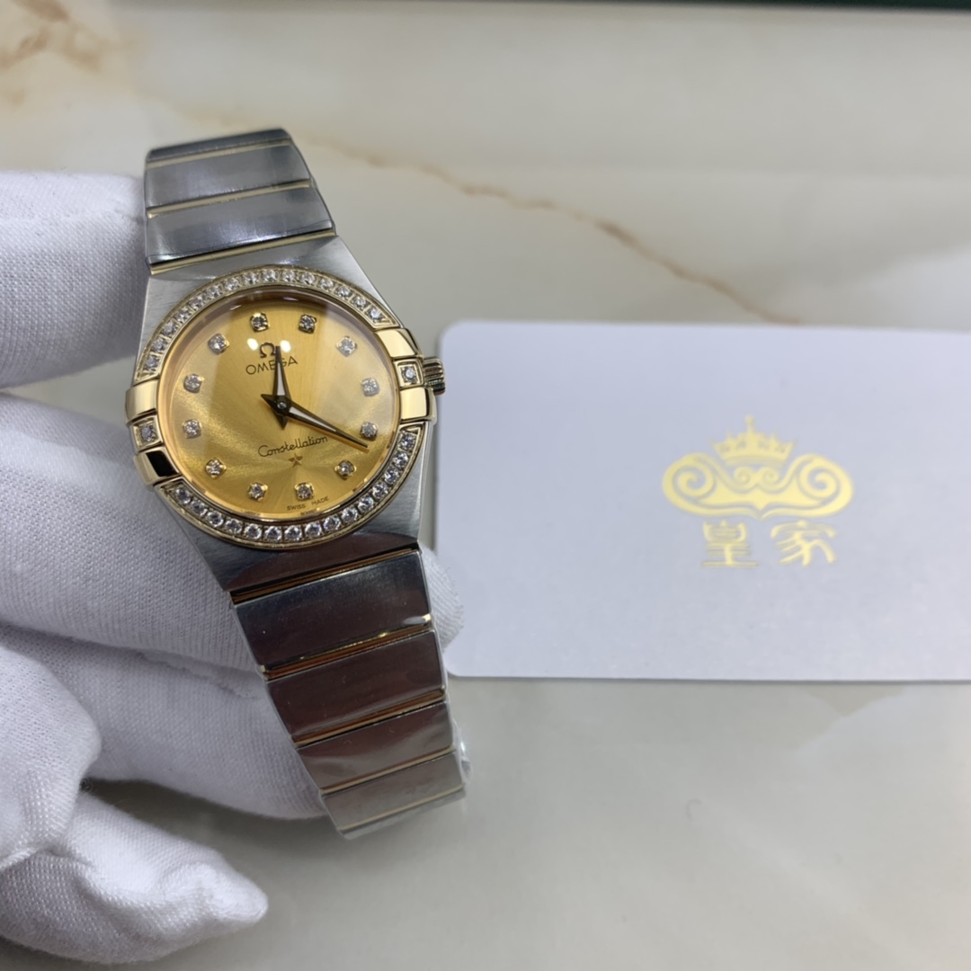 Omega 皇家 欧米茄星座系列女款镶钻腕表