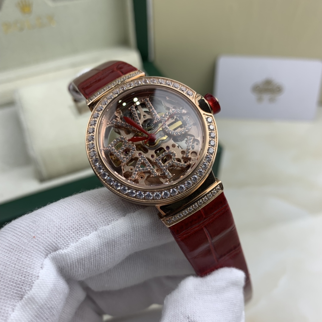 Bvlgari 皇家 宝格丽女款镂空机械腕表