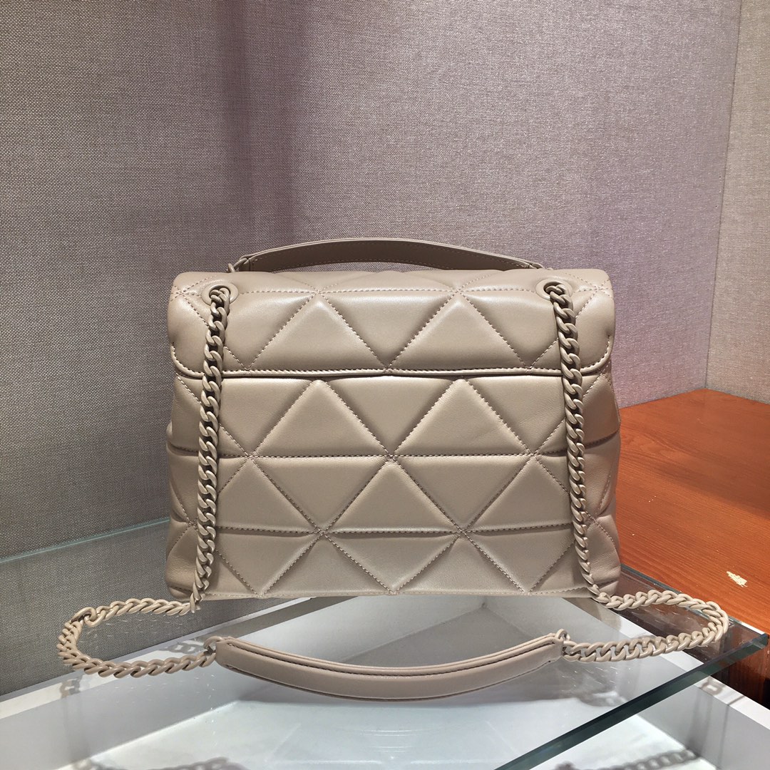 PRADA普拉达进口小羊皮肩背包1BD231