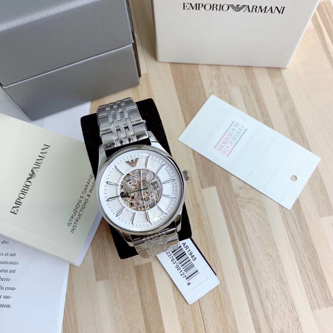 Reloj mecánico genuino Armani para hombre AR1945 de canales originales de fábrica. Movimiento mecánico ciudadano japoné…