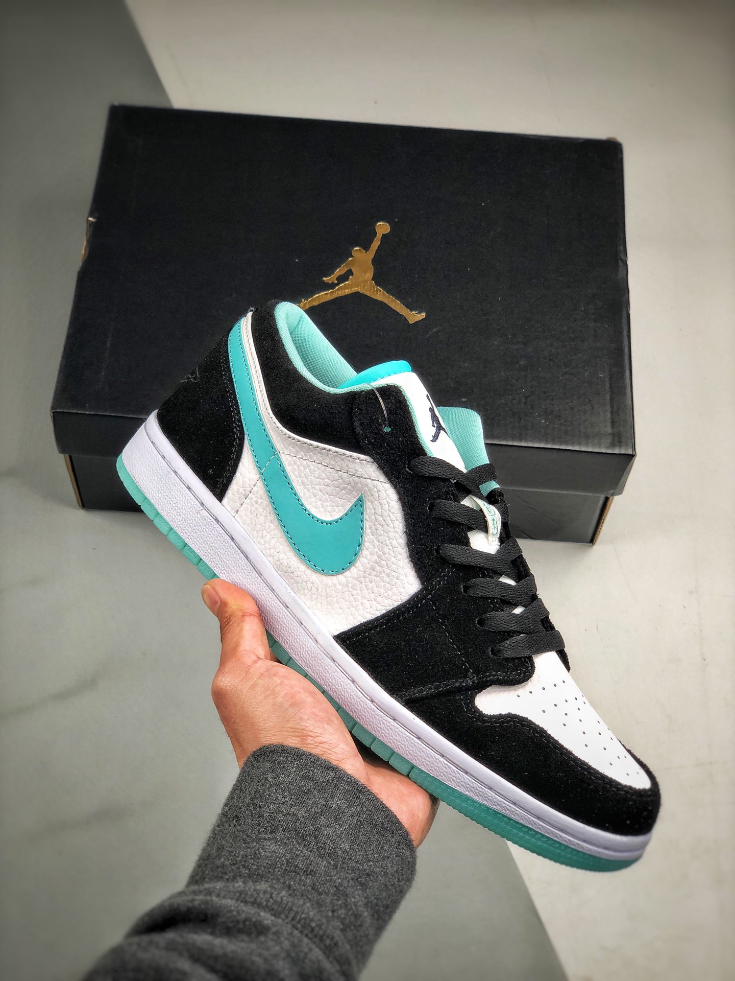 Recogida local, envío contra reembolso. Air Jordan 1 Low Guo Ailun Edición Limitada / Verde Tiffany. Nuevo producto en …