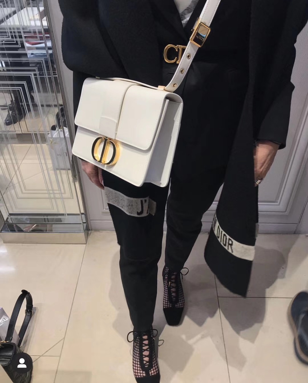 AAA+ Replica
 Dior Crossbody & Shoulder Bags Black White