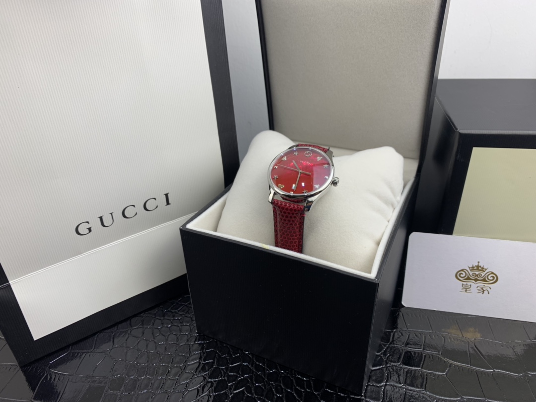 Gucci 皇家 古驰女表G-TIMELESS系列红贝母面腕表
