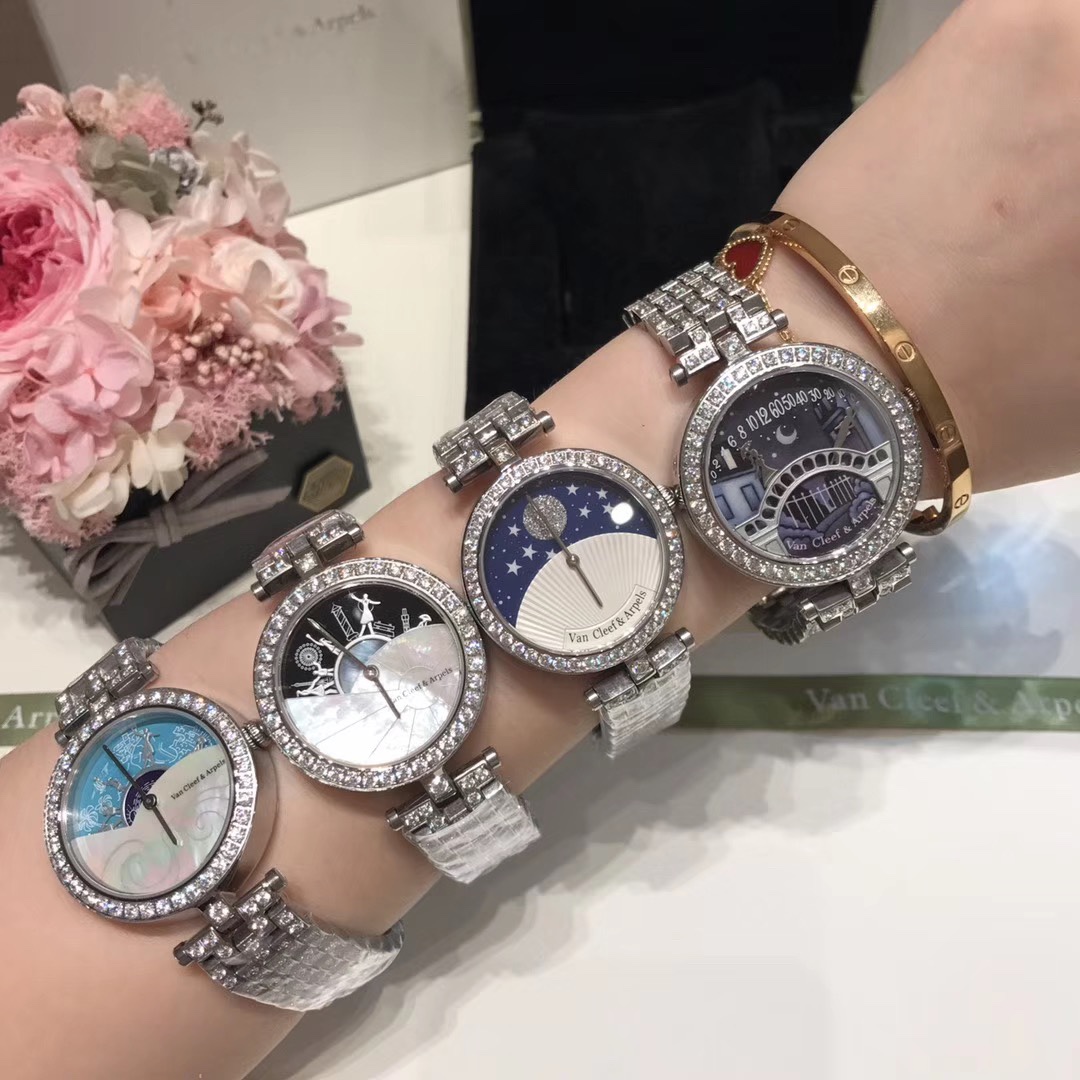 Van Cleef & Arpels 梵克雅宝恋人桥 日月星辰钢链表带