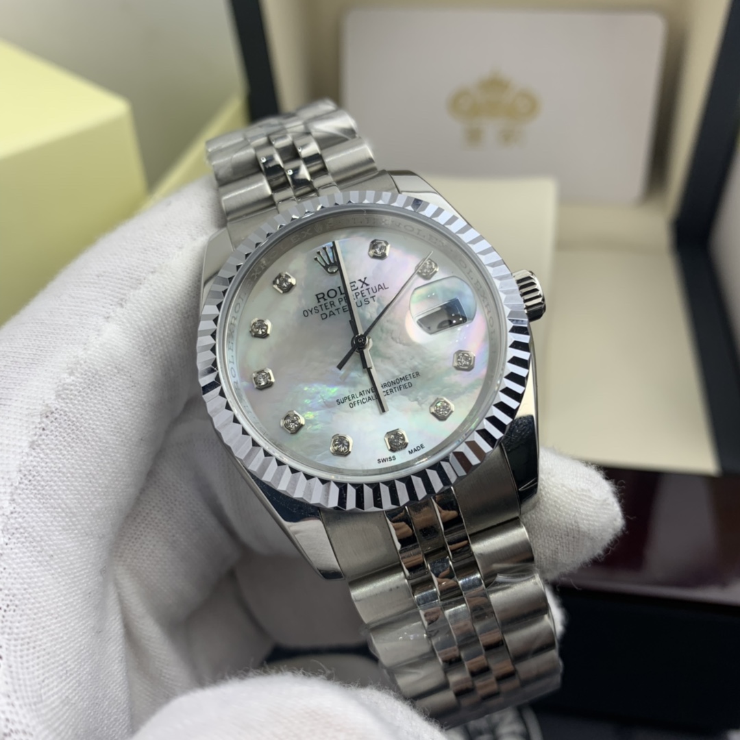 Rolex 皇家 劳力士日志系列贝壳表盘36尺寸腕表