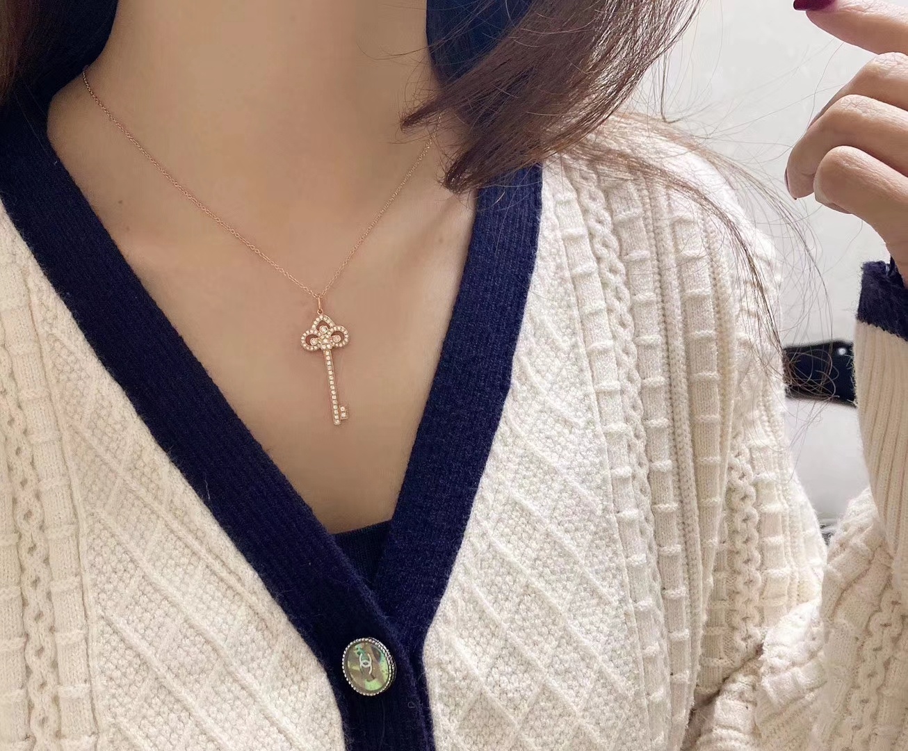 NO:102387,T-home classic iris keys are good looking good~, Tiffany necklace, tiffany, necklace19860909T家 经典鸢尾花钥匙 好看 不错哦～,蒂芙尼项链,tiffany,necklace,Jewelry