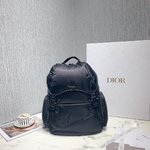 Designer Replica
 Dior Bags Backpack Black Weave Cowhide Nylon Fashion