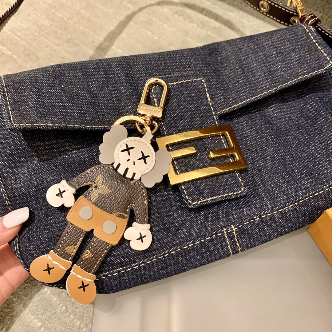 KAWS Companion leather keychain with keys