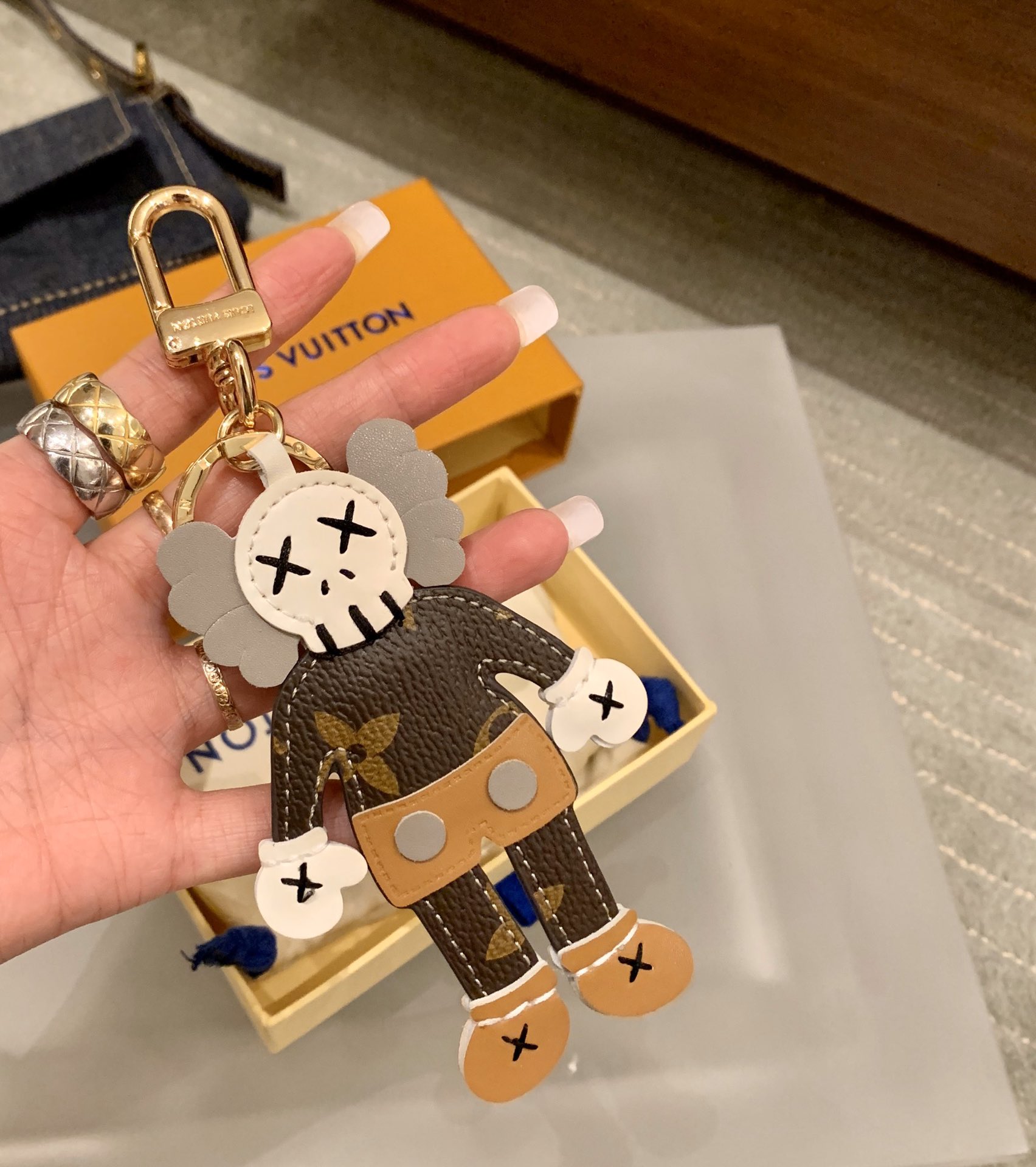 KAWS Companion leather keychain gift