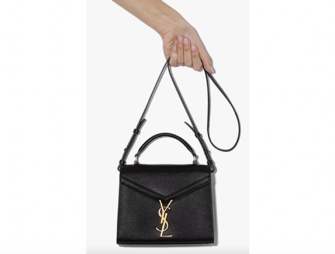 YSL 𝐂𝐚𝐬𝐬𝐚𝐧𝐝𝐫𝐚 Mini 20CM 鱼子酱纹手拎包 602716黑色/金扣