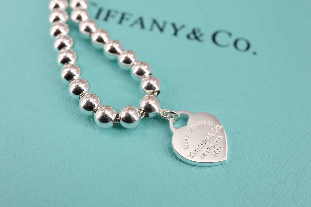 Tiffany & Co. Tiffany 925纯银 红心珐琅珠珠手链