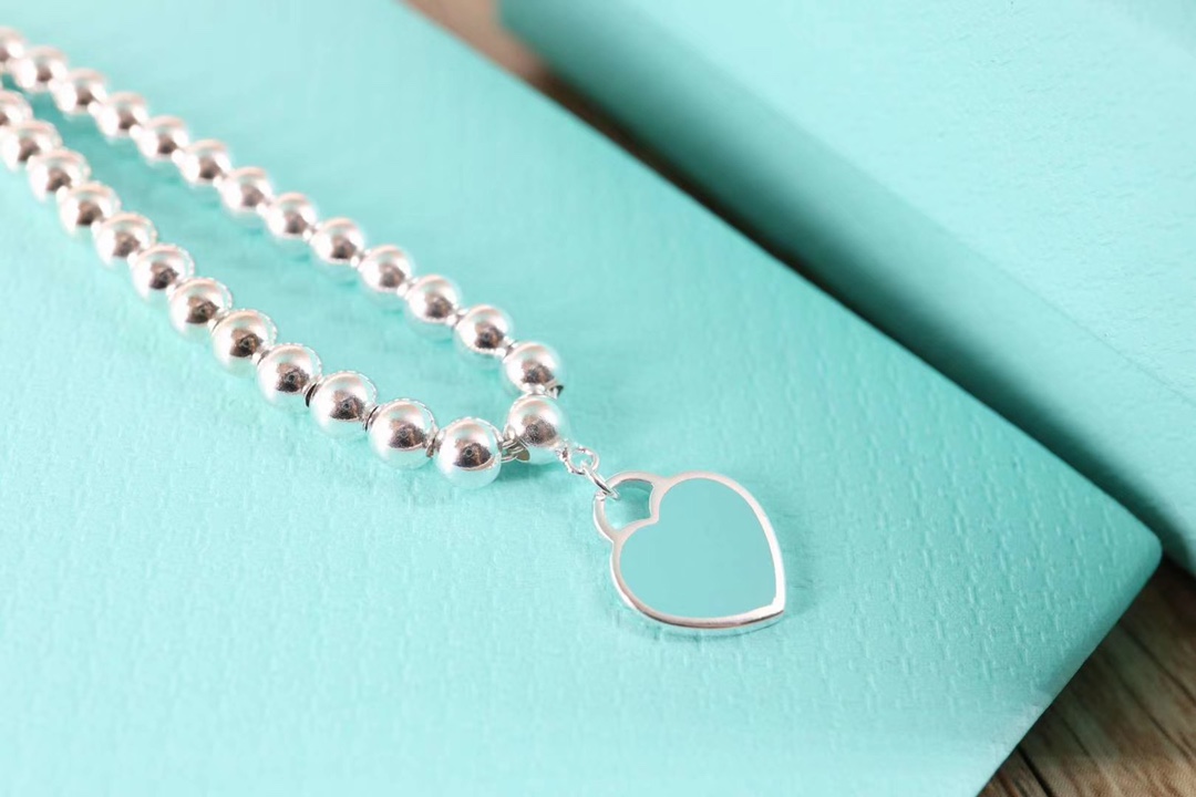 Tiffany & Co. Tiffany 925纯银 红心珐琅珠珠手链