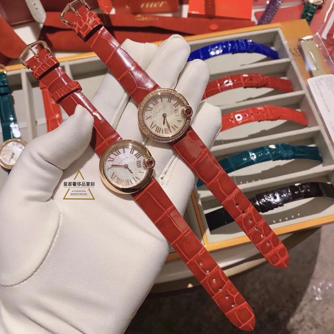 Cartier 卡地亚告白气球，多种颜色鳄鱼皮选择，完美之物，无任何 的女表