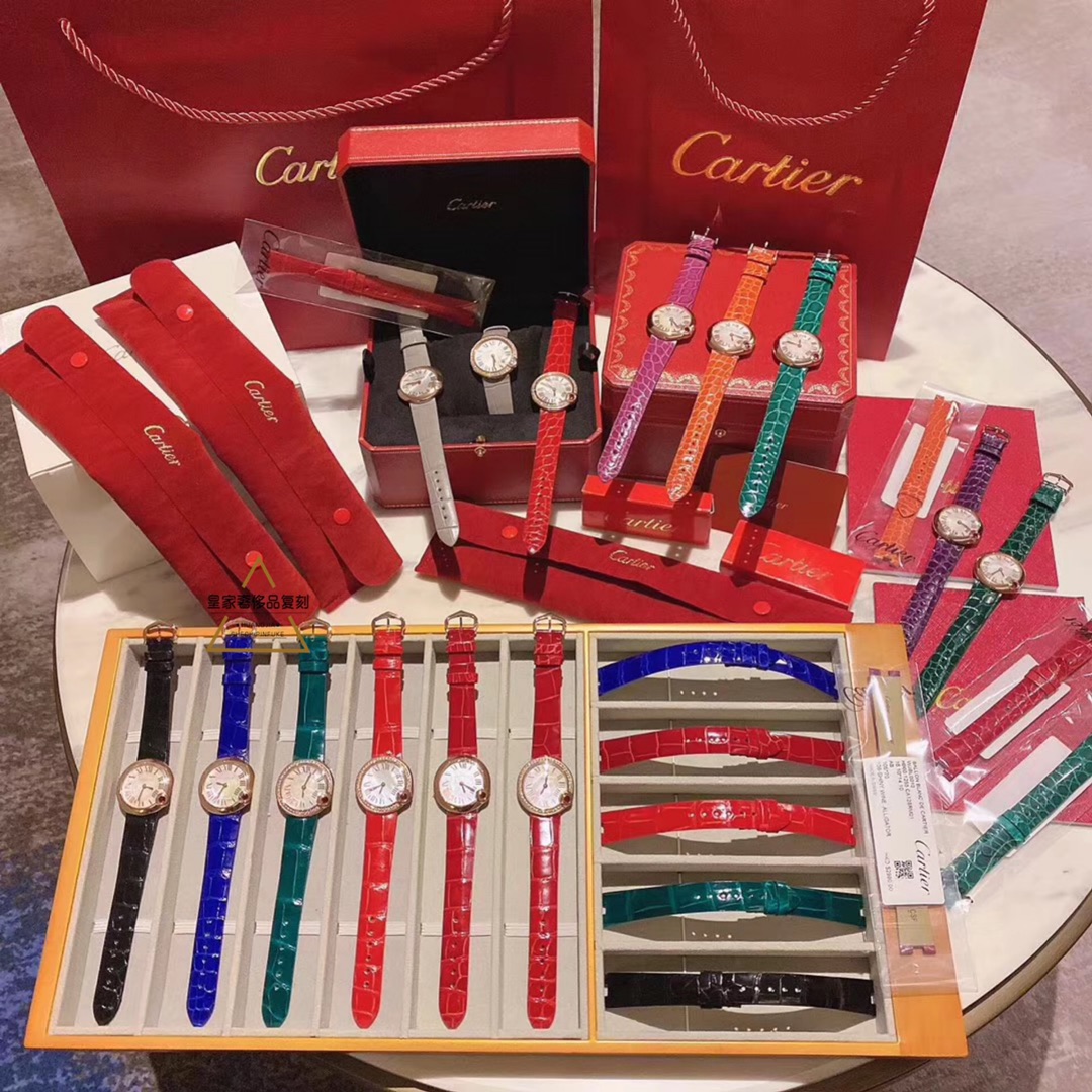 Cartier 卡地亚告白气球，多种颜色鳄鱼皮选择，完美之物，无任何 的女表