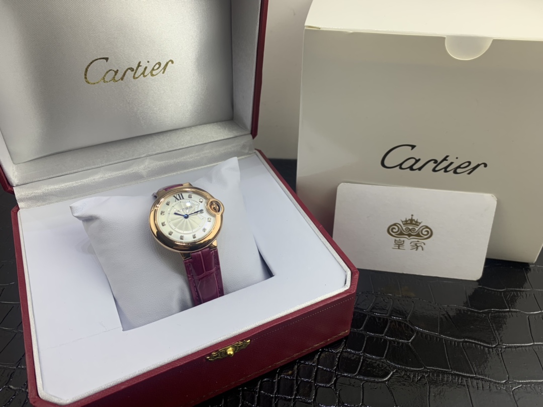 Cartier 皇家 卡地亚蓝气球系列33尺寸玫瑰金表壳腕表