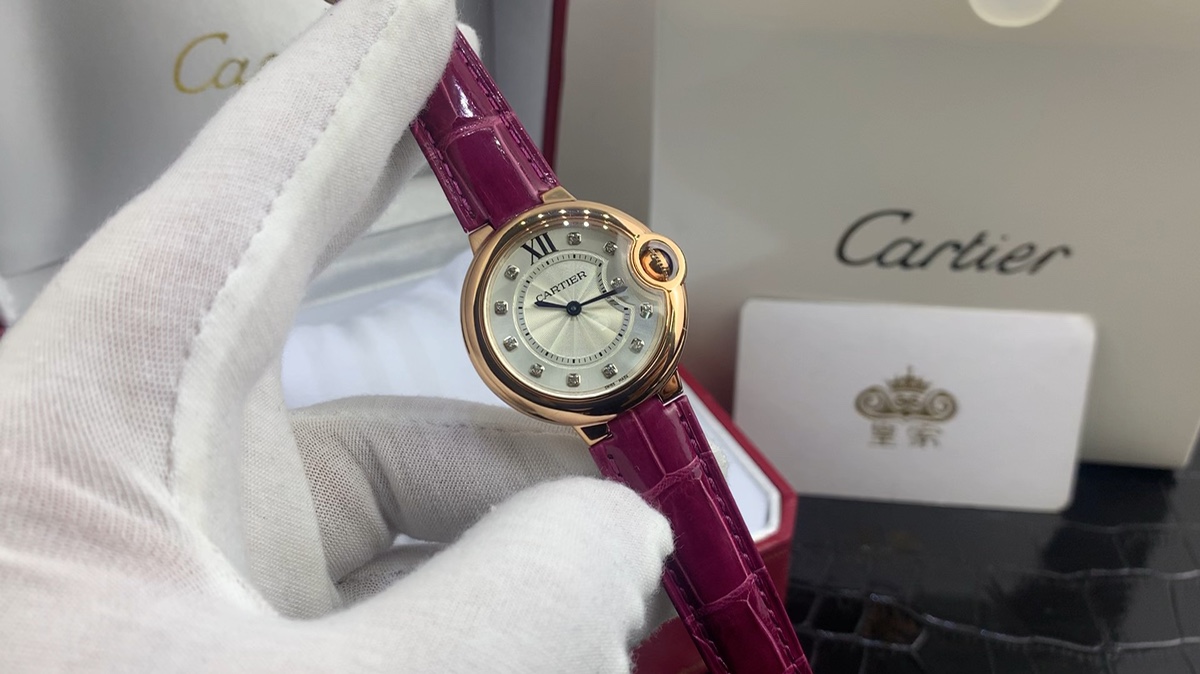 Cartier 皇家 卡地亚蓝气球系列33尺寸玫瑰金表壳腕表视频欣赏