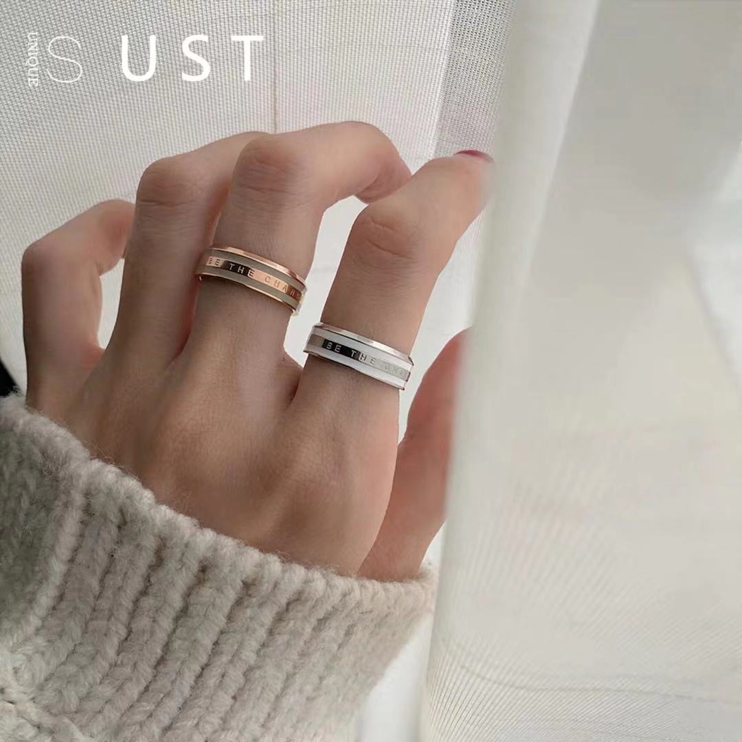 NO:103835,DW ring Men and women European and American fashion rings Simple couple rose gold silver dw ceramic ring, DW, ring19860909DW戒指 男女欧美时尚对戒简约情侣玫瑰金银色dw陶瓷戒指,DW,ring,Jewelry