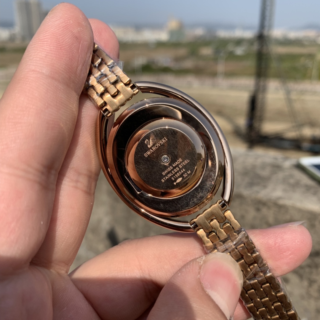 Unknown 施华洛世奇全玫瑰金女表腕表