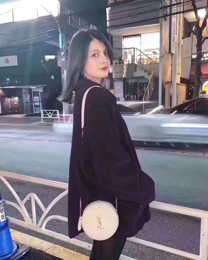 Saint laurent Ysl 最新VINYLE鱼子酱小圆包 610436白色