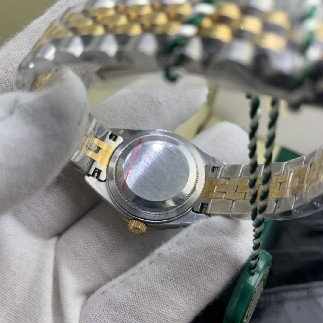 Rolex 皇家 劳力士日志系列女款间黄金色镶钻腕表